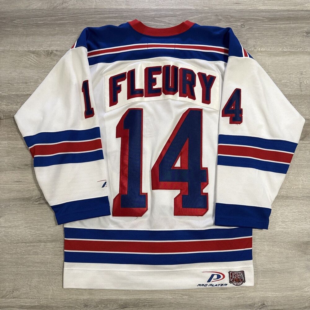 Theo Fleury New York rangers hockey pro player men’s white jersey size large